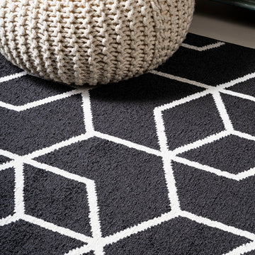 Tumbling Blocks Modern Geometric Area Rug 2